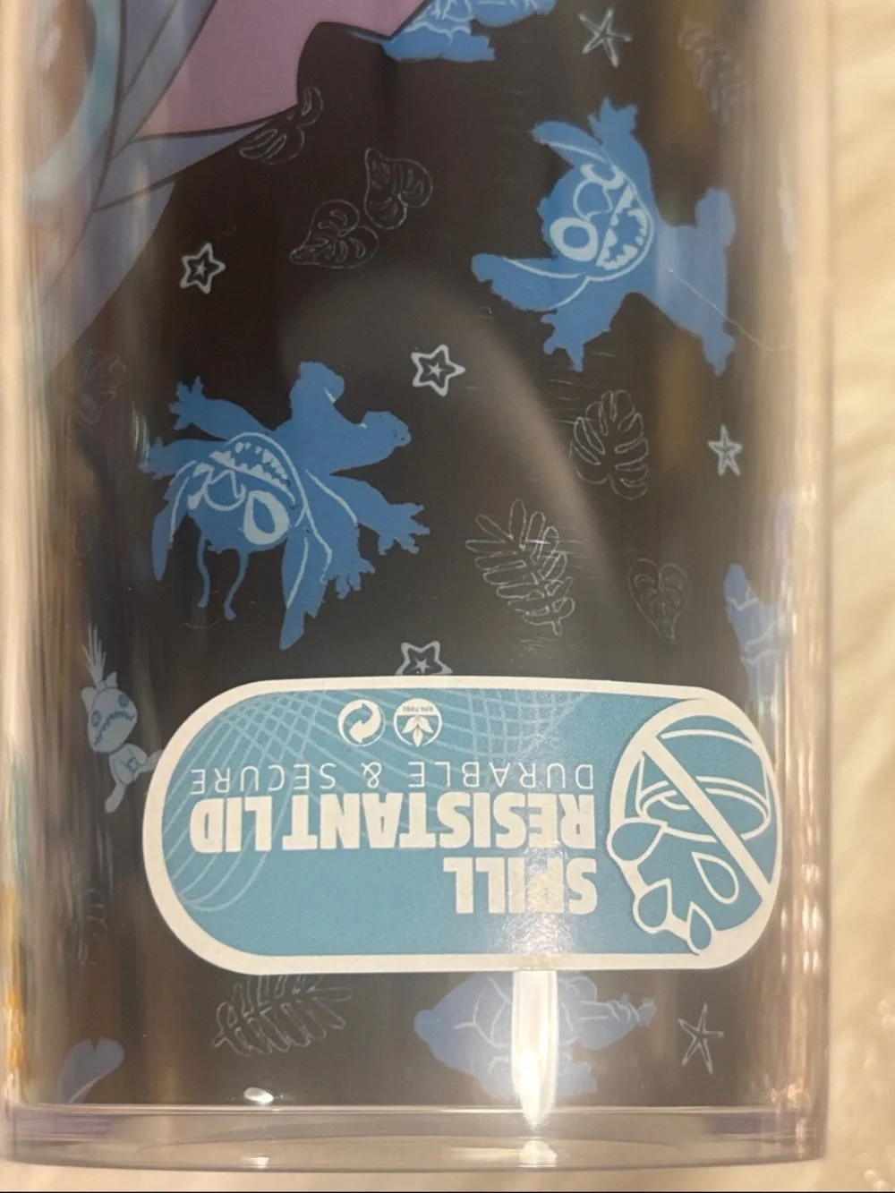 Stitch Leaf Print Cup with Straw 26 oz. - Lilo & Stitch Bioworld